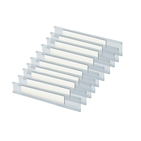 Azar Displays 6''W x 1''H Acrylic Nameplate with Adhesive Magnet, 10PK 199601-MG